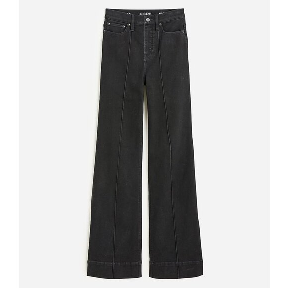 J.Crew Pintuck Denim Trouser in Black wash Size 29 - Picture 1 of 7
